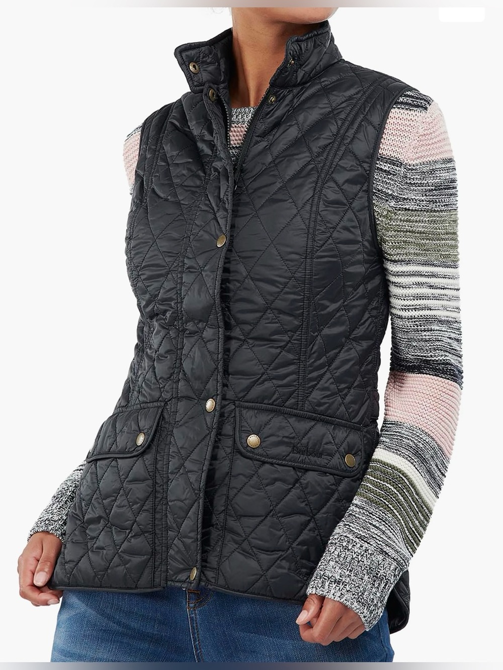EUC Barbour Otterburn Quilted Black Sleeveless Vest